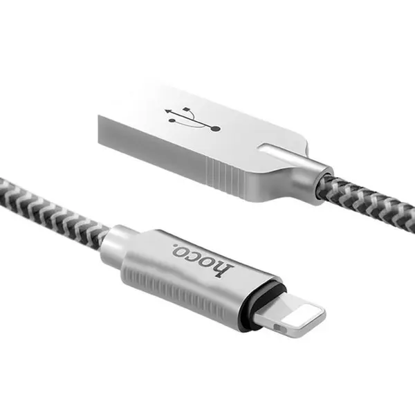کابل آیفون کنفی سرفلزی hoco U11 1.2m - 5