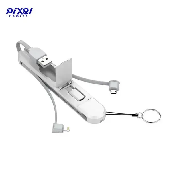کابل سه سرمیکرو-لایتنینگ-تایپ سی LDNIO LC130 - 4