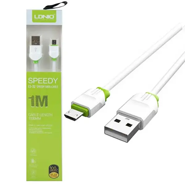 کابل میکرو یو اس بی LDNIO LS-32 1m LDNIO LS-32 USB To microusb Cable 1 m