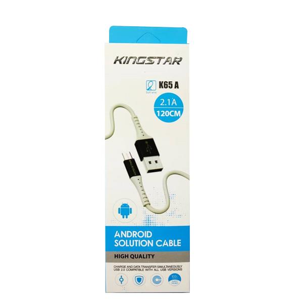 کابل MicroUSB کینگ استار مدل K65 A طول 1.2 متر Kingstar KS65A MicroUSB Cable 1.2M