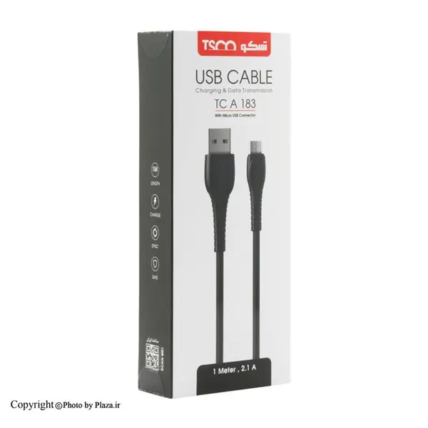 کابل MicroUSB تسکو مدل TC A 183 طول 1 متر TSCO TCA183 USB to Microusb Cable 1m - 2
