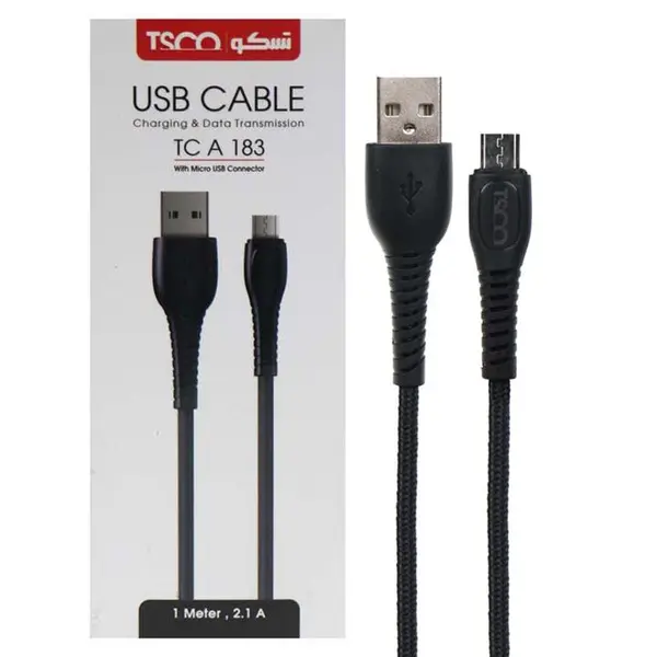 کابل MicroUSB تسکو مدل TC A 183 طول 1 متر TSCO TCA183 USB to Microusb Cable 1m - 3