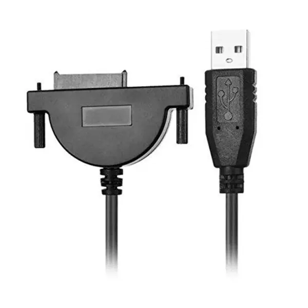 کابل تبدیل mini sata به usb برای DVD-RW USB 2.0 to 7 6 13Pin Slimline SATA Laptop CD/DVD ROM