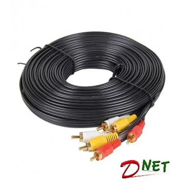 کابل صدا و تصویر RCA دی نت به طول 10 متر D-NET RCA Audio And Video Cable 10m - 2