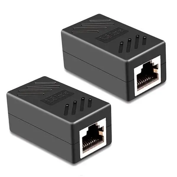 کابل و مبدل برل بین راهی فلزی کوپلر شبکه RJ45 دی نت