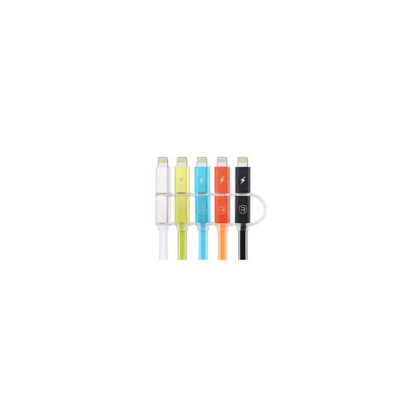 کابل یو اس بی به لایتنینگ و میکرو یو اس بی ریمکس مدل Transformers Remax Transformers Data Line High Speed USB To Lightning And microUSB Cable - 3