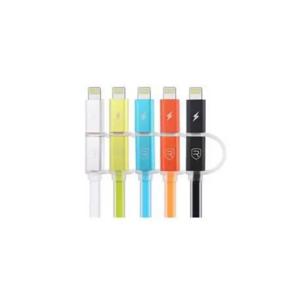 کابل یو اس بی به لایتنینگ و میکرو یو اس بی ریمکس مدل Transformers Remax Transformers Data Line High Speed USB To Lightning And microUSB Cable