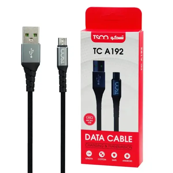 کابل تسکو میکرو یو اس بی TSCO TC A192 2.1A 1m Tsco TC A192 USB To MicroUSB Cable 1M - 5