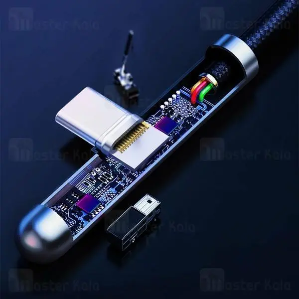 کابل Type C بیسوس Baseus Iridescent Lamp CAT7C-C01 توان 4 آمپر طول 2 متر - 4