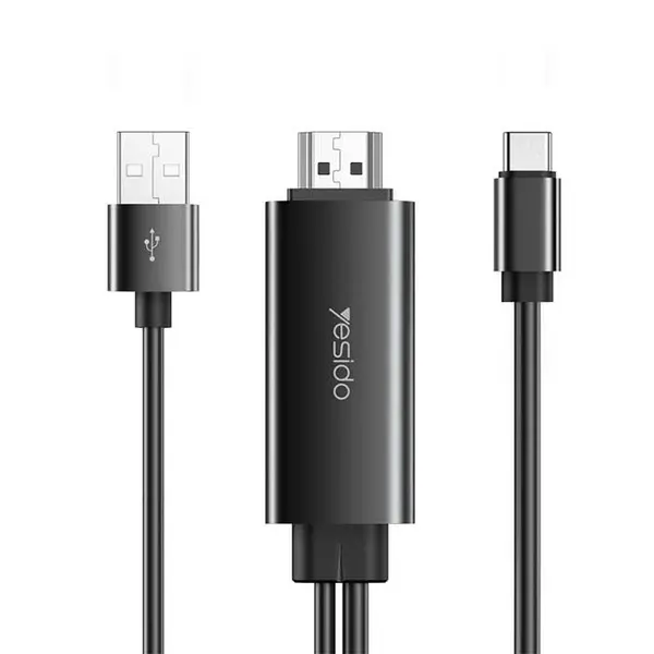 کابل Type-Cبه Hdmi یسیدو 4k مدل HM03 طول 1.8 متر - 2