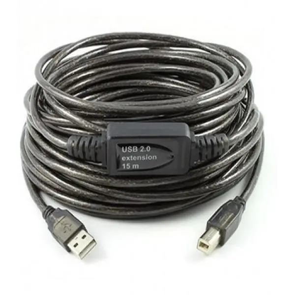 کابل افزایش و تقویت کننده طول پرینتر USB دی نت به طول 15 متر D-NET Printer Extension And Booster Cable 15m - 2