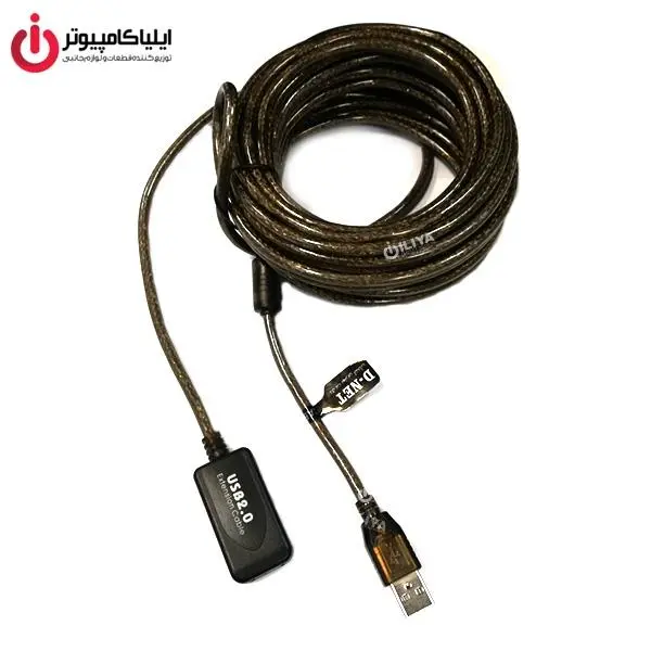 کابل افزایش طول و تقویت کننده USB2.0 دی نت به طول 10 متر D-NET USB2.0 Extension And Booster Cable 10m - 2