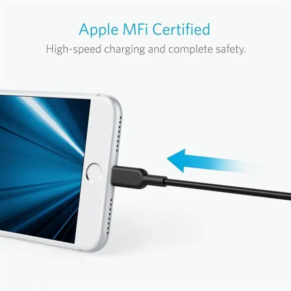 کابل تبدیل USB به لایتنینگ انکر مدل A8433 طول 1.8 متر Anker A8433 USB To Lightning Cable 1.8m