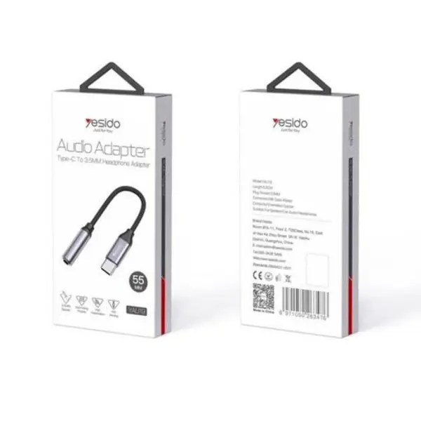 مبدل USB-C به جک 3.5 میلی متری یسیدو مدل YAU-19 -