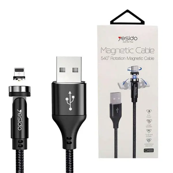 کابل مگنتی USB به لایتنینگ یسیدو مدل CA68 طول 1 متر 2.4 آمپر - 2