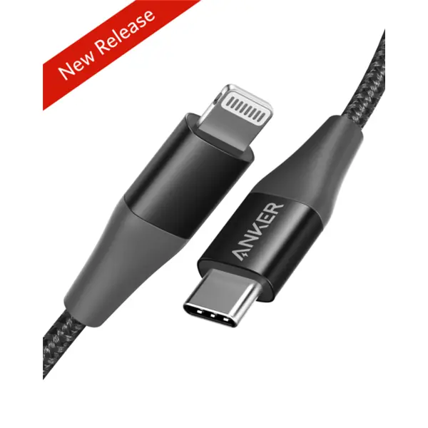 کابل تبدیل USB-C به لایتنینگ انکر مدل A8652 طول 0.9 متر Anker A8652 USB-C To Lightning Cable 0.9m