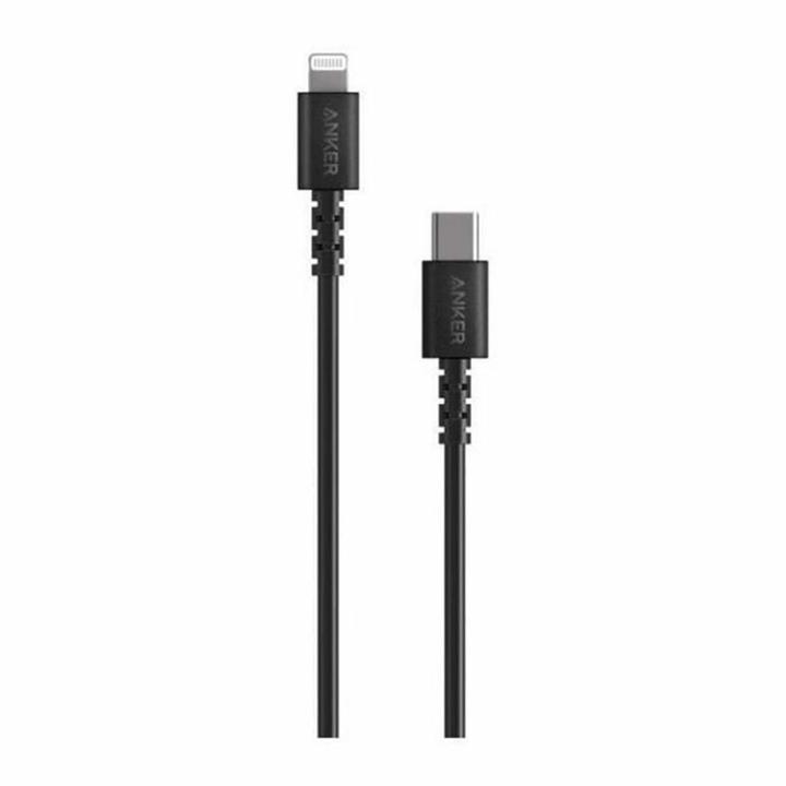 کابل تبدیل USB-C به Lightning فست شارژ انکر مدل  مشکی A8612H11 PowerLine Select Anker A8612H11 Power Line Select USB-Type-C to Lightning Cable 0.9m