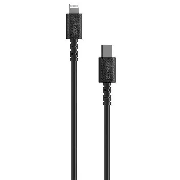 کابل تبدیل USB-C به Lightning فست شارژ انکر مدل A8612H11 PowerLine Select Anker A8612H11 Power Line Select USB-Type-C to Lightning Cable 0.9m - 5