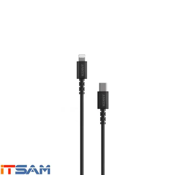 کابل تبدیل USB-C به Lightning فست شارژ انکر مدل A8612H11 PowerLine Select Anker A8612H11 Power Line Select USB-Type-C to Lightning Cable 0.9m - 3