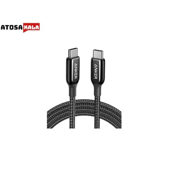 کابل تبدیل USB-C به USB-C انکر 60W مدل PowerLine plus III A8863 طول 1.8 متر