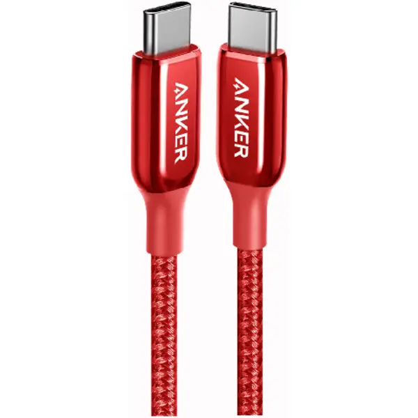 کابل تبدیل USB-C به USB-C انکر 60W مدل PowerLine plus III A8863 طول 1.8 متر