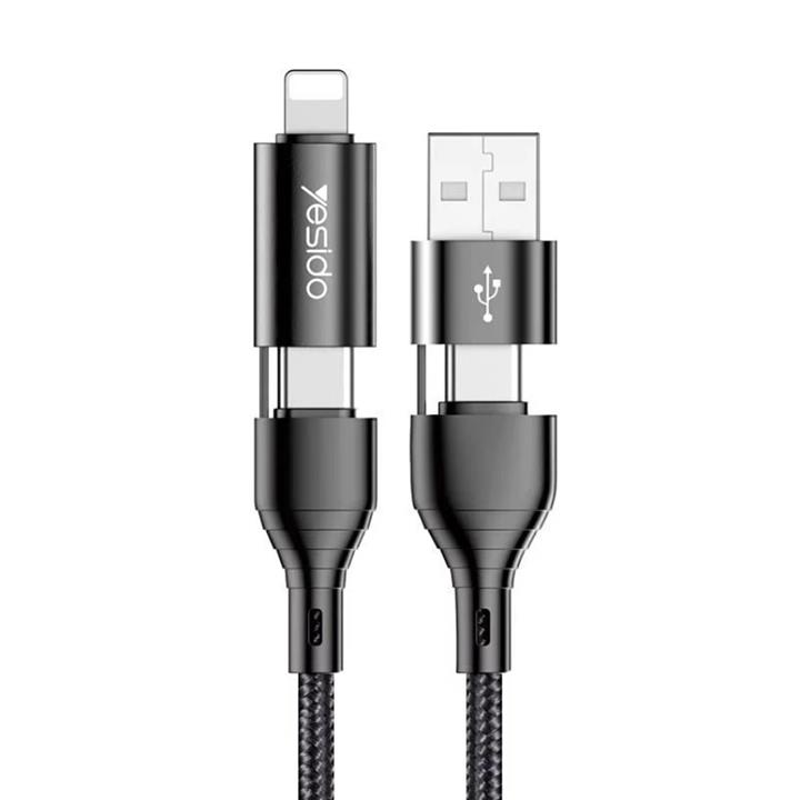 کابل تبدیل USB-C به USB و لایتنینگ یسیدو مدل CA59 طول 1.2 متر