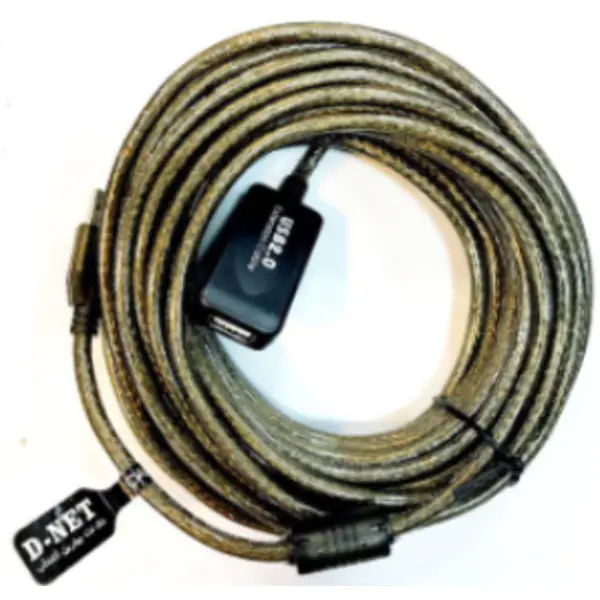 کابل افزایش طول USB D-net 20m برد دار - 3