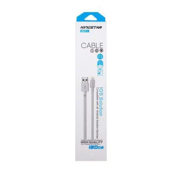 کابل تبدیل USB به لایتنینگ کینگ استار مدل k67i طول 1.2 متر kingstar K67i - 3