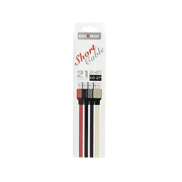 کابل تبدیل USB به لایتنینگ کلومن مدل KD-27 طول 20 سانتی متر -