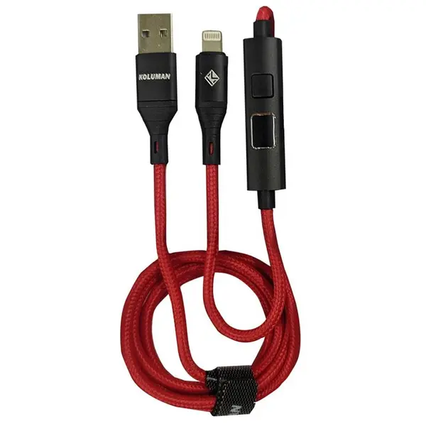 کابل تبدیل USB به لایتنینگ کلومن مدل KD-L66 طول 1 متر -