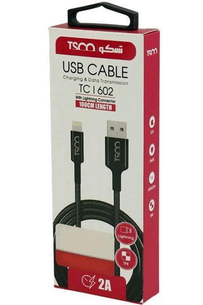 کابل تبدیل USB به Lightining تسکو مدل TC I602 طول 1 متر Tsco TC I602 USB To Lightining Cable 1M