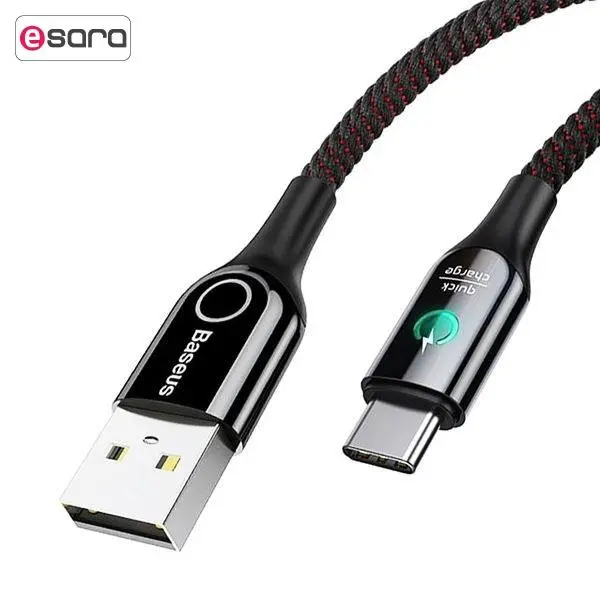 کابل تبدیل USB به Lightning باسئوس مدل C-Shaped به طول 1 متر Baseus C-Shaped USB to Lightning Cable 1m - 2