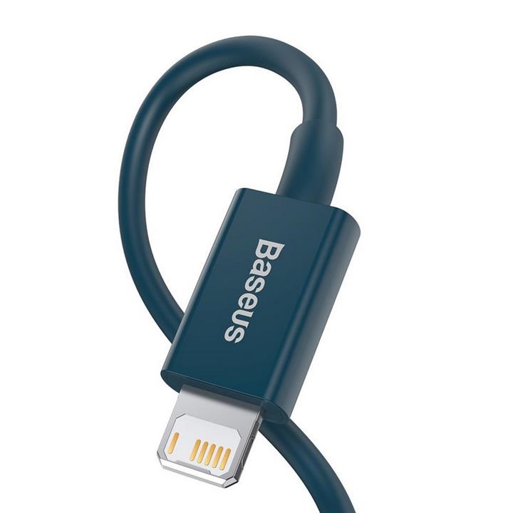 کابل ۱ متری USB به Lightning بیسوس مدل Baseus Superior Series Cable CALYS-A03 رنگ آبی