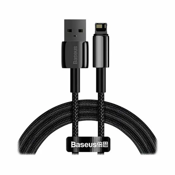 کابل ۲ متری USB به Lightning بیسوس مدل Baseus Tungsten Gold CALWJ-A01 - 5
