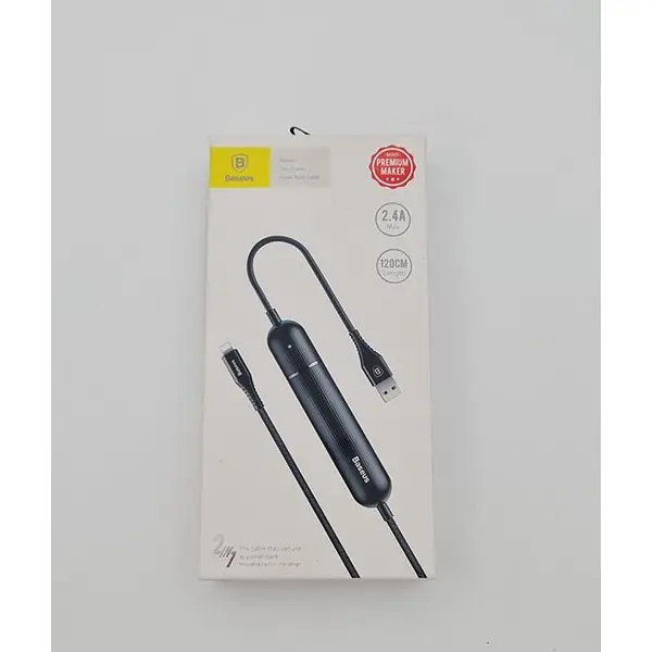 کابل تبدیل USB به Lightning و پاوربانک باسئوس مدل two in one به طول 1.2 متر Baseus Energy Two In One Power Banke Cable 1.2 m - 4