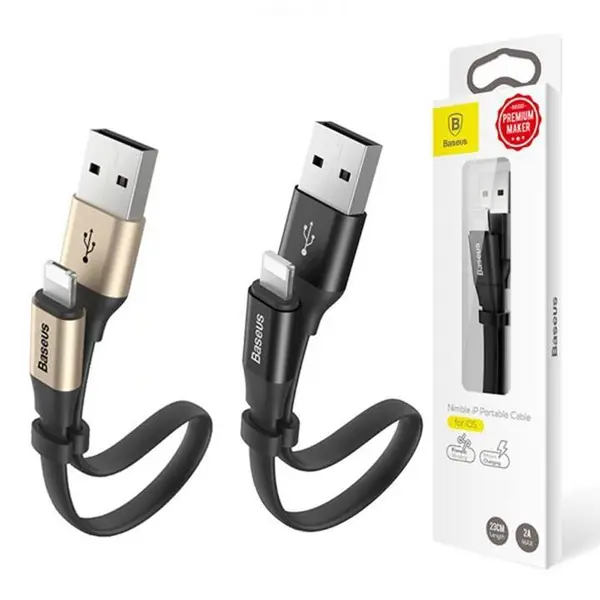 کابل USB به Lightning مدل CALMBJ-B01 Nimble iP Portable Cable برند Baseus Cable lightning Nimble 23cm - 3
