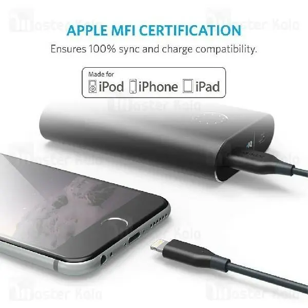 کابل USB به Lightning مدل A8122 PowerLine Plus به طول 1.8m برند Anker Anker A8122 PowerLine Plus USB To Lightning Cable 1.8m - 2
