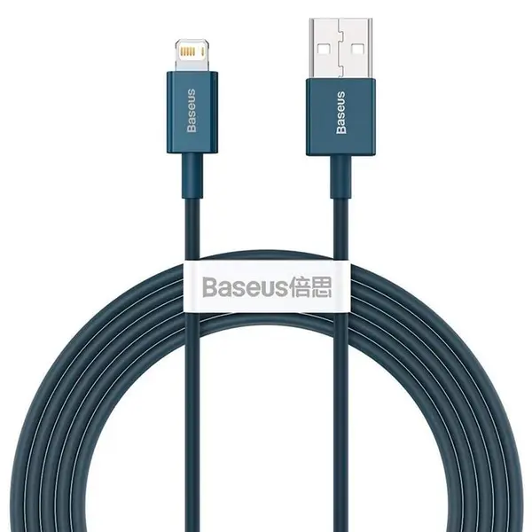 کابل ۱ متری USB به Lightning بیسوس مدل Baseus Superior Series Cable CALYS-A03 رنگ آبی - 2