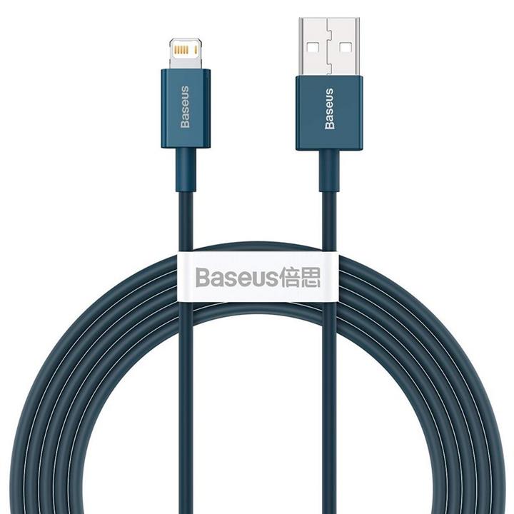 کابل ۲ متری USB به Lightning بیسوس مدل Baseus Superior Series Cable CALYS-C03 رنگ آبی