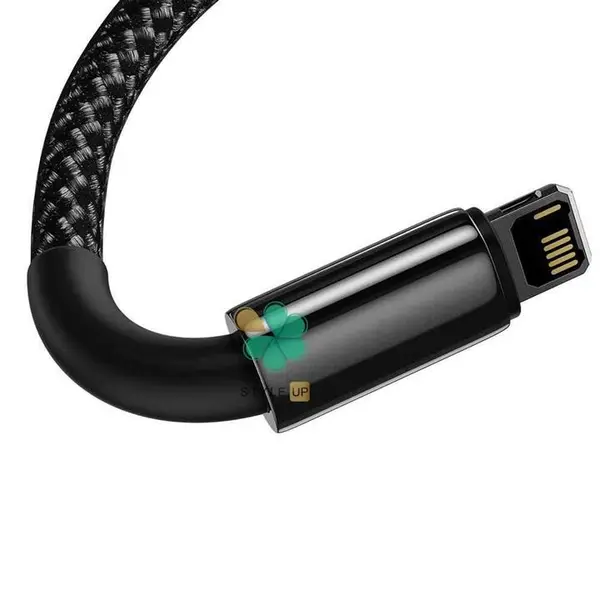 کابل ۲ متری USB به Lightning بیسوس مدل Baseus Tungsten Gold CALWJ-A01 - 4