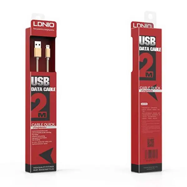 کابل تبدیل USB به لایتنینگ الدینیو مدل LS17 به طول 2 متر LDNIO LS17 USB To Lightning Cable 2m