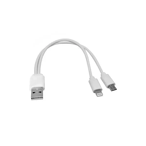 کابل تبدیل USB به microUSB و لایتنینگ تسکو مدل TC-A28 طول 0.2 متر TSCO TC-A28 USB to microUSB and Lightning Cable 0.2m