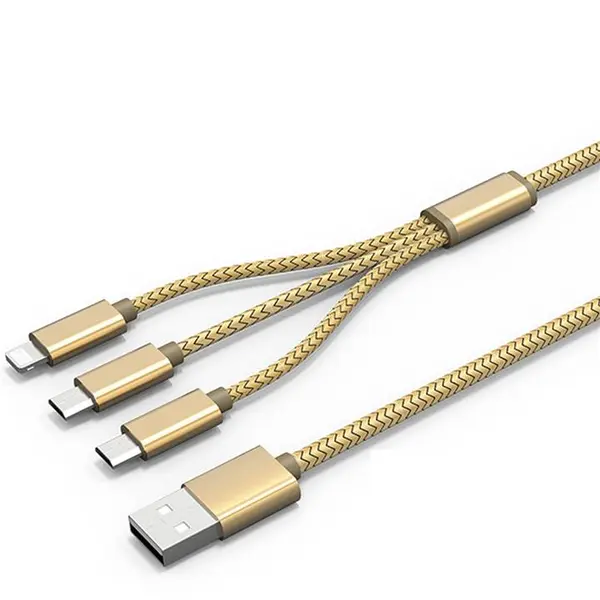 کابل تبدیل USB به MicroUSB و لایتنینگ الدینیو مدل LC85 3 In 1 به طول 1.2 متر LDNIO LC85 3 In 1 USB To MicroUSB And Lightning Cable 1.2m - 5