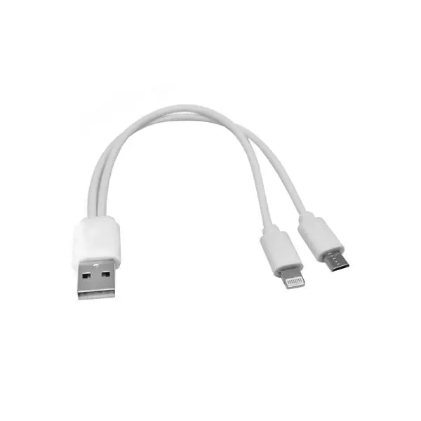 کابل تبدیل USB به microUSB و لایتنینگ تسکو مدل TC-A28 طول 0.2 متر TSCO TC-A28 USB to microUSB and Lightning Cable 0.2m