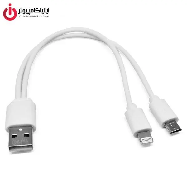 کابل تبدیل USB به microUSB و لایتنینگ تسکو مدل TC-A28 طول 0.2 متر TSCO TC-A28 USB to microUSB and Lightning Cable 0.2m