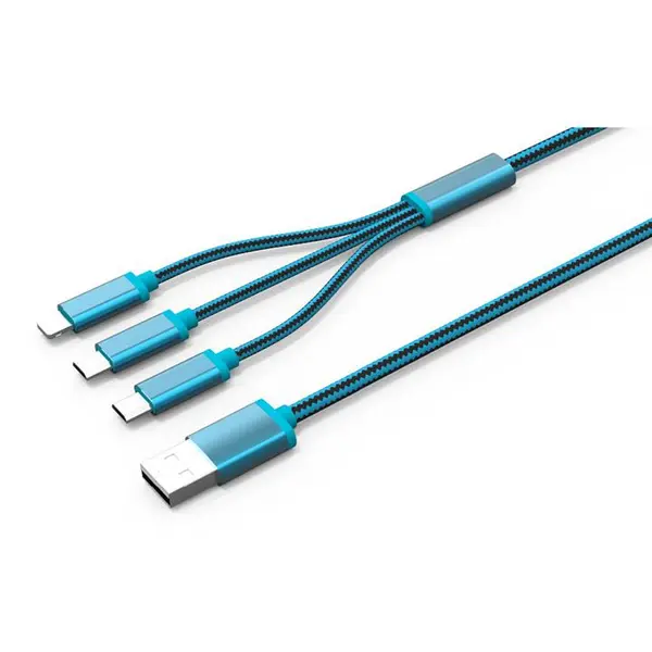 کابل تبدیل USB به MicroUSB و لایتنینگ الدینیو مدل LC85 3 In 1 به طول 1.2 متر LDNIO LC85 3 In 1 USB To MicroUSB And Lightning Cable 1.2m - 4