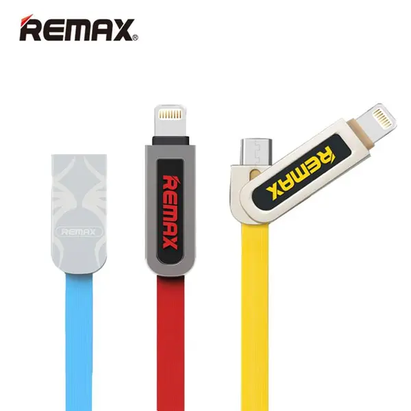 کابل تبدیل USB به microUSB و لایتنینگ ریمکس مدل RC-067t Armor به طول 1 متر Remax Armor RC-067t USB To microUSB And Lightning Cable 1m