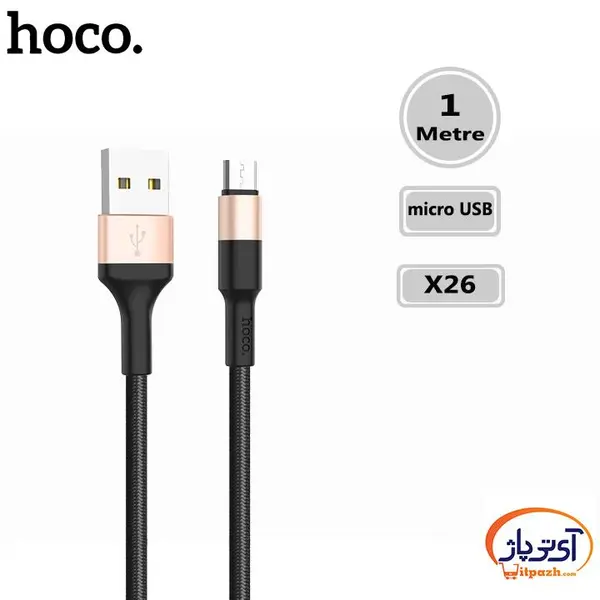 کابل تبدیل USB به microUSB هوکو مدل X26 طول 1 متر - - 2