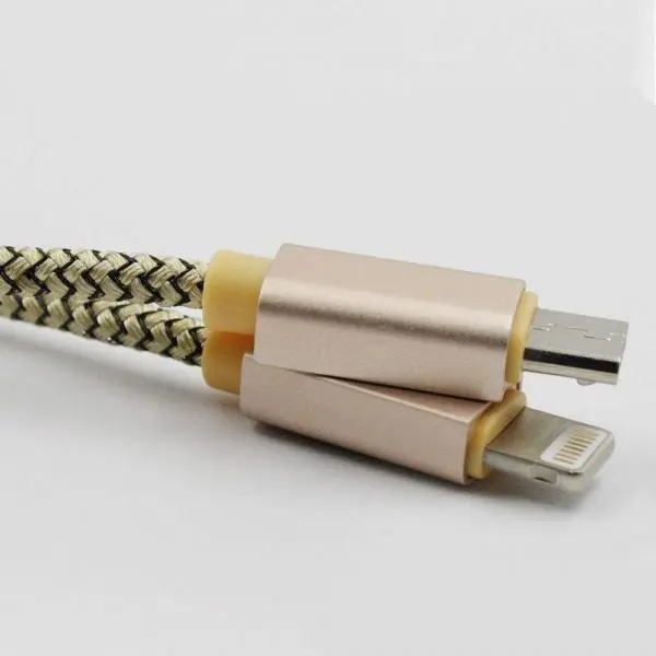 کابل تبدیل USB به microUSB/ لایتنینگ کلومن مدل Kd-22