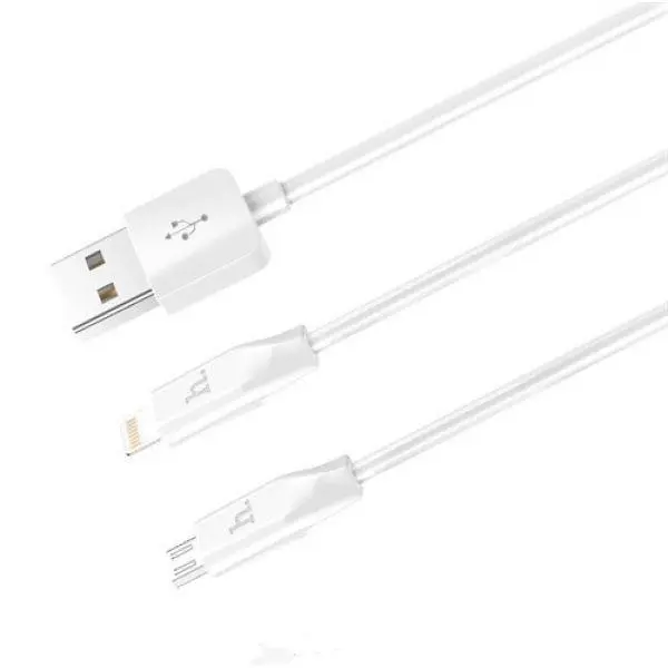 کابل تبدیل USB به لایتنینگ و microUSB هوکو مدل X1 Rapid به طول 1 متر Hoco X1 Rapid USB To Lightning And microUSB Cable 1m - 3